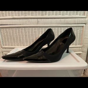 Black Kitten Heel Pumps